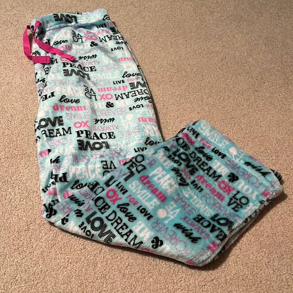 fuzzy pants size: large